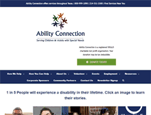 Tablet Screenshot of abilityconnectiontexas.org